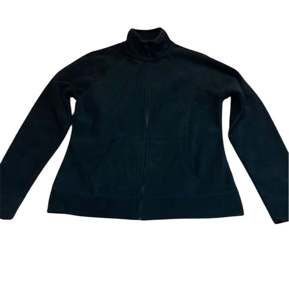 Old Navy Zip Fleece, black, Large - Picture 1 of 6
